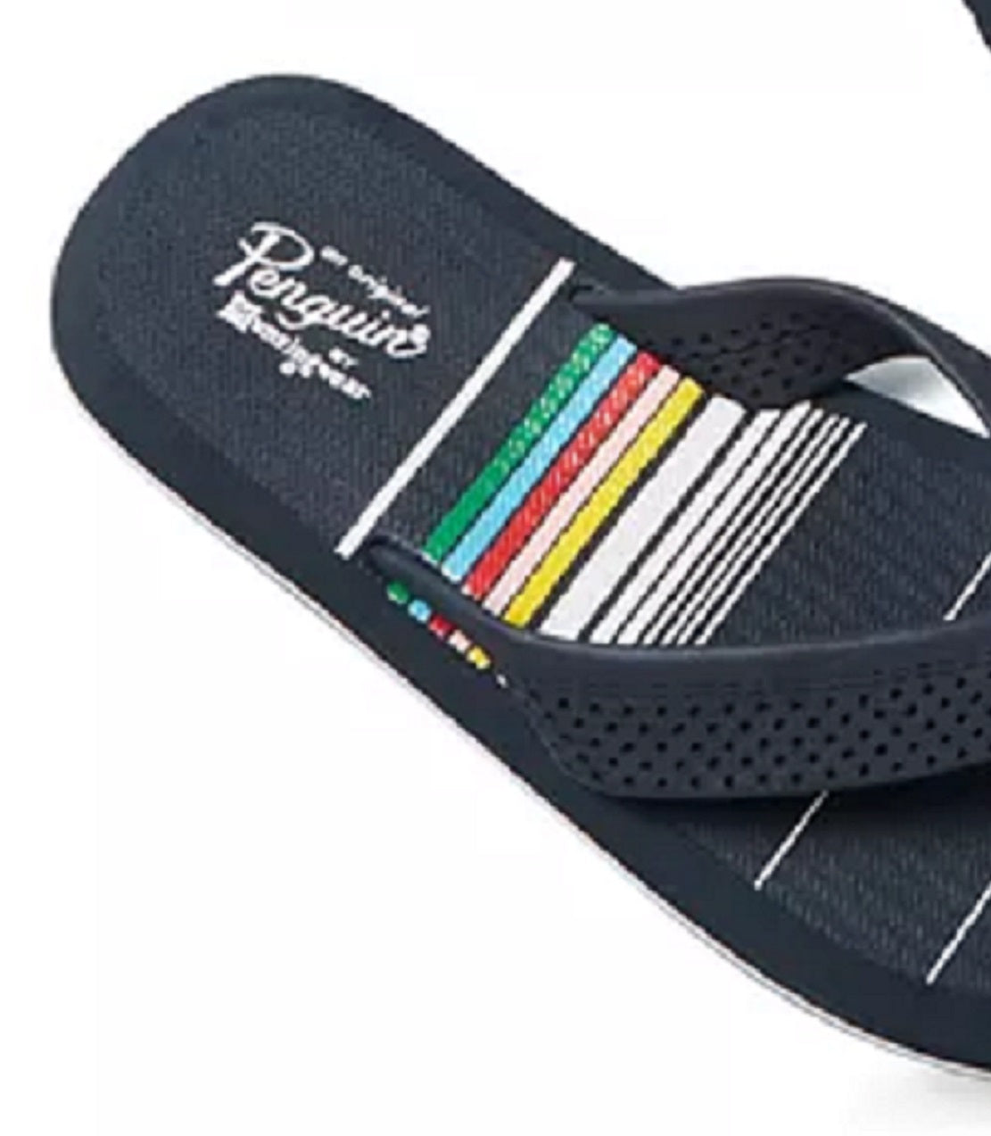 Penguin Men's Flip Flops & Cinch Bag Set  Blue Size S