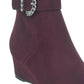 Impo Women's Wide Width Wedge Bootie Purple Size 8 M