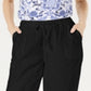 Karen Scott Women's Cotton Eyelet Chino Skimmer Shorts Black Size Petite Small