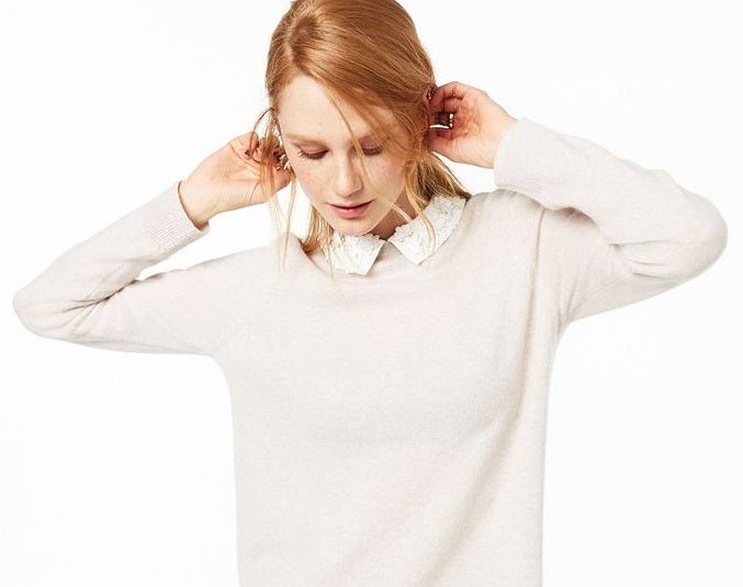 Charter Club Women's Layered Look Cashmere Sweater Brown Size X-Small