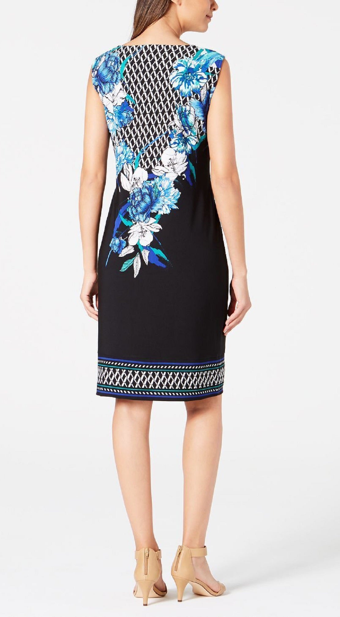JM Collection Women's Keyhole Sheath Dress Black Size Medium