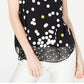 Alfani Women's Printed Woven Hem Sleeveless Top Black Size Petite