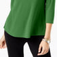 Alfani Women's Buckle Detail Tunic Green Size Petite