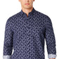 Club Room Men's Corduroy Paisley Button Down Shirt Blue Size Medium