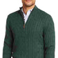 Club Room Men's Pima Cable Quarter Zip Sweater Green Size Large