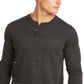 Club Room Men's Henley Merino Wool Blend Sweater Gray Size XXX-Large