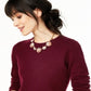 Charter Club Women's Crew Neck Cashmere Sweater Red Size Petite L