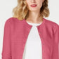 Charter Club Women's Textured Cardigan Pink Size Small
