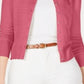 Charter Club Women's Textured Cardigan Pink Size Small
