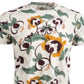 American Rag Men's Floral Print Crew Neck T-Shirt Brown Size XX-Large