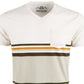 American Rag Men's Explorer Stripe V Neck T-Shirt Gray Size XX-Large
