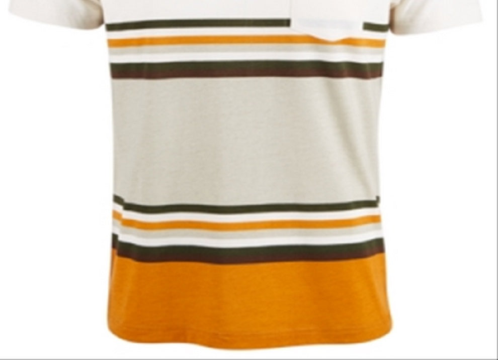 American Rag Men's Explorer Stripe V Neck T-Shirt Gray Size XX-Large
