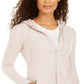 Ideology Women's Waffle Fitness Running Hoodie Pink Size X-Large
