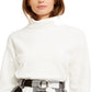 Bar III Women's Long Sleeve Turtle Neck Sweater White Size Small