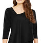 Alfani Women's Asymmetrical Envelope Hem Top Black Size Petite XL