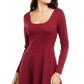 Alfani Women's Fit & Flare Midi Dress Red Size Medium