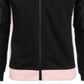 ID Ideology Big Girl's Pieced Zip Up Hoodie Black Size Small