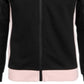 Ideology Big Girl's Pieced Zip Up Hoodie Black Size X-Large