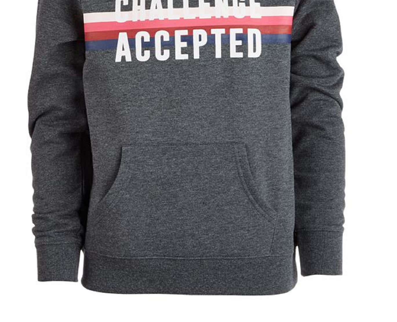 ID Ideology Big Girl's Graphic Print Hoodie Grey Size Medium