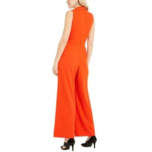 Alfani Women's Mock Neck Jumpsuit Red Size X-Small