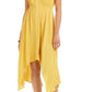 Style & Co Women's Handkerchief Hem Dress Yellow Size X-Small