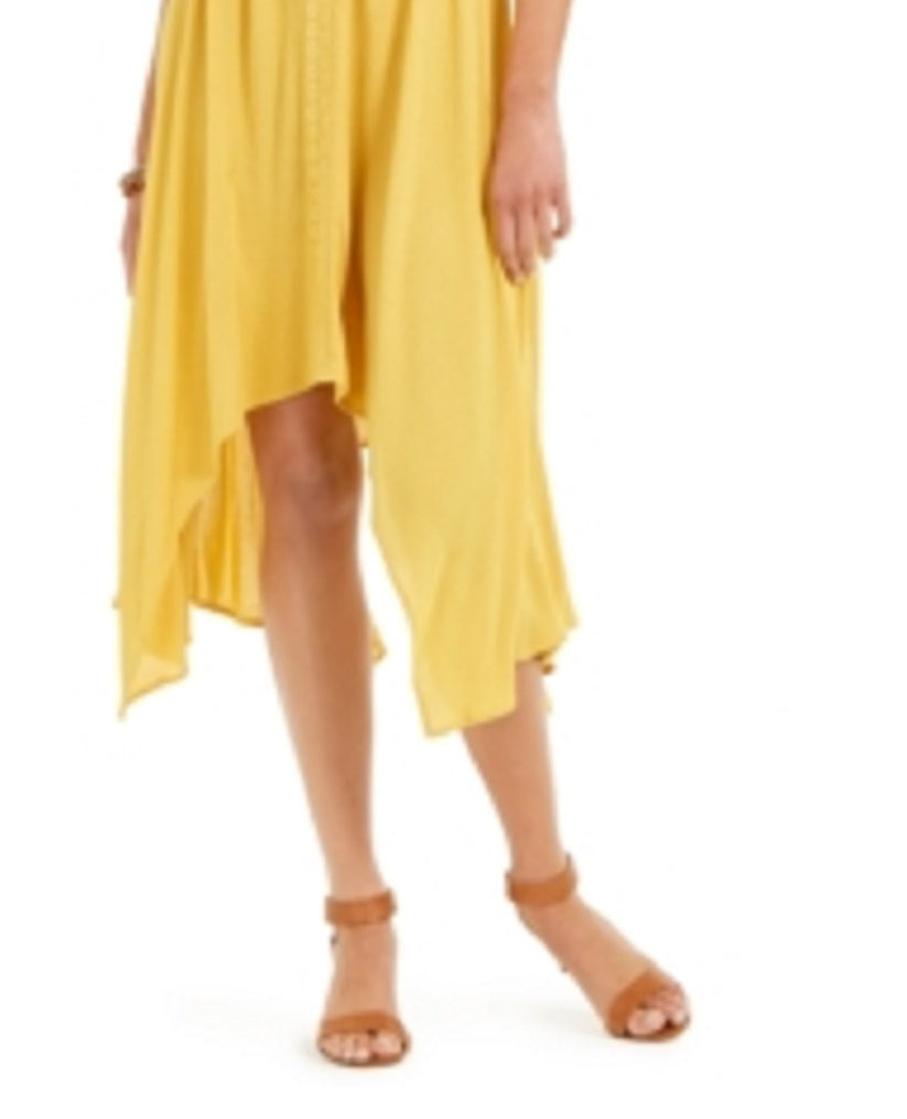 Style & Co Women's Handkerchief Hem Dress Yellow Size X-Small