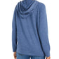 Style & Co Women's Long Sleeve Hoodie Blue Size Large