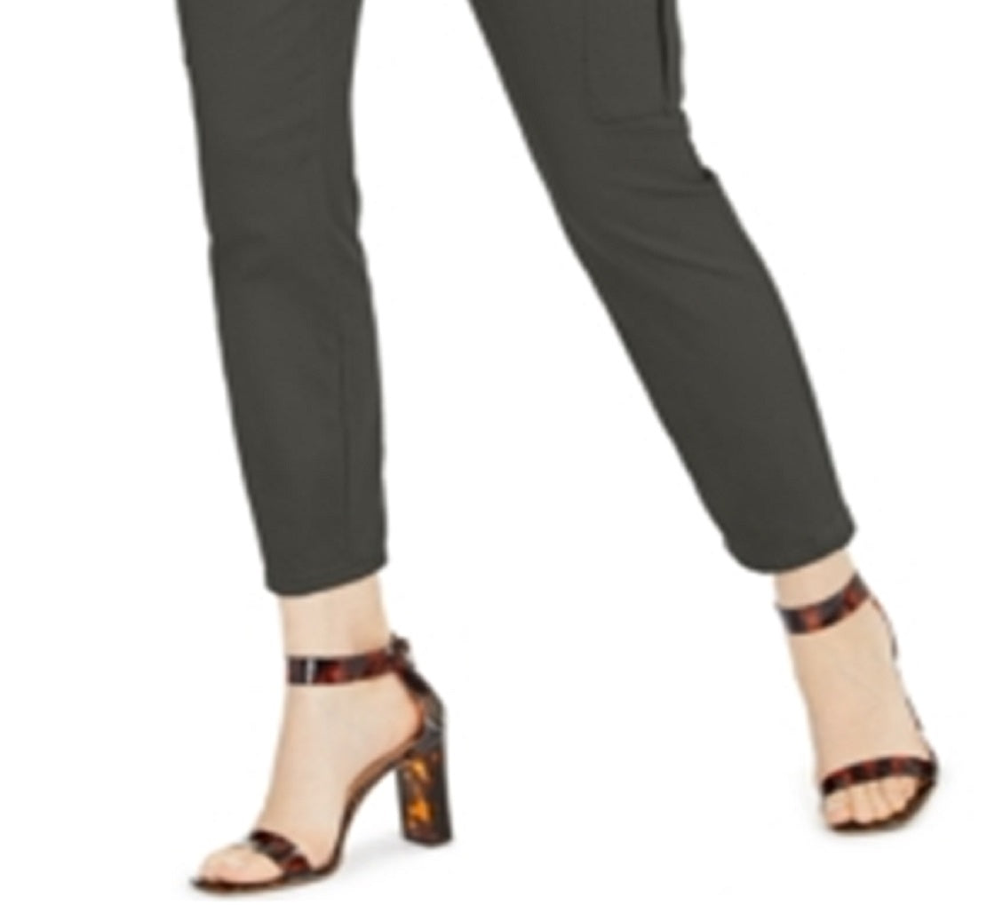 INC International Concepts Women's Slim Leg Cargo Utility Pants Green Size 16