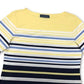 Karen Scott Women's Striped Elbow Sleeve Top Yellow Size Small
