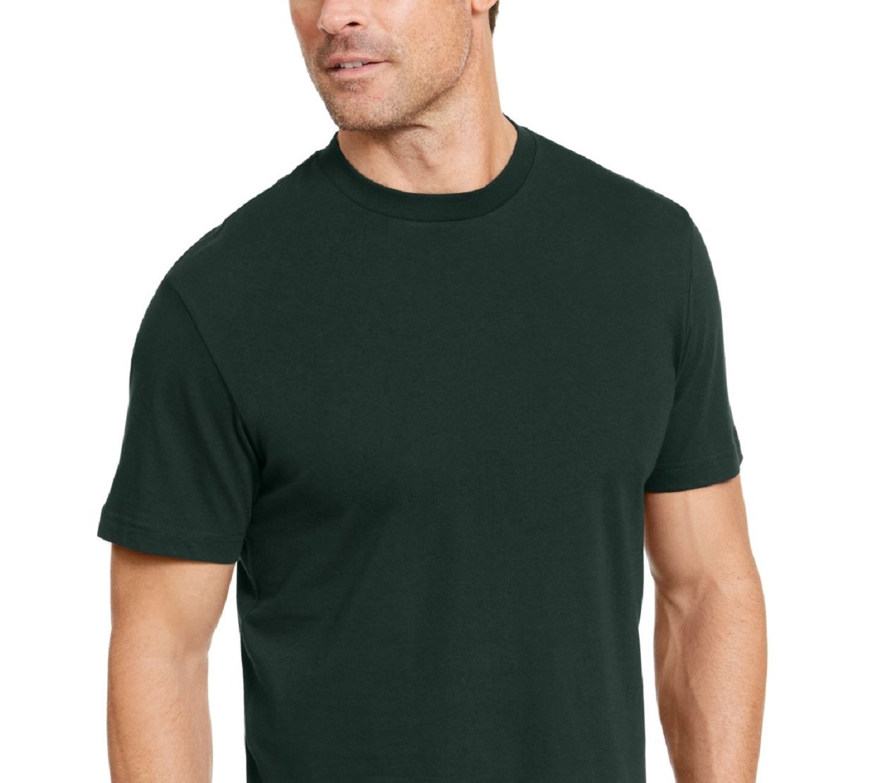 Club Room Men's Solid Crewneck T Shirt Green Size XX-Large