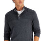Club Room Men's Mock Neck Classic Fit Cotton Pullover Sweater Gray Size Small