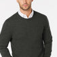 Club Room Men's Cashmere Crew Neck Sweater Gray Size X-Large