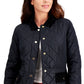 Charter Club Women's Quilted Corduroy Trim Jacket Black Size Large