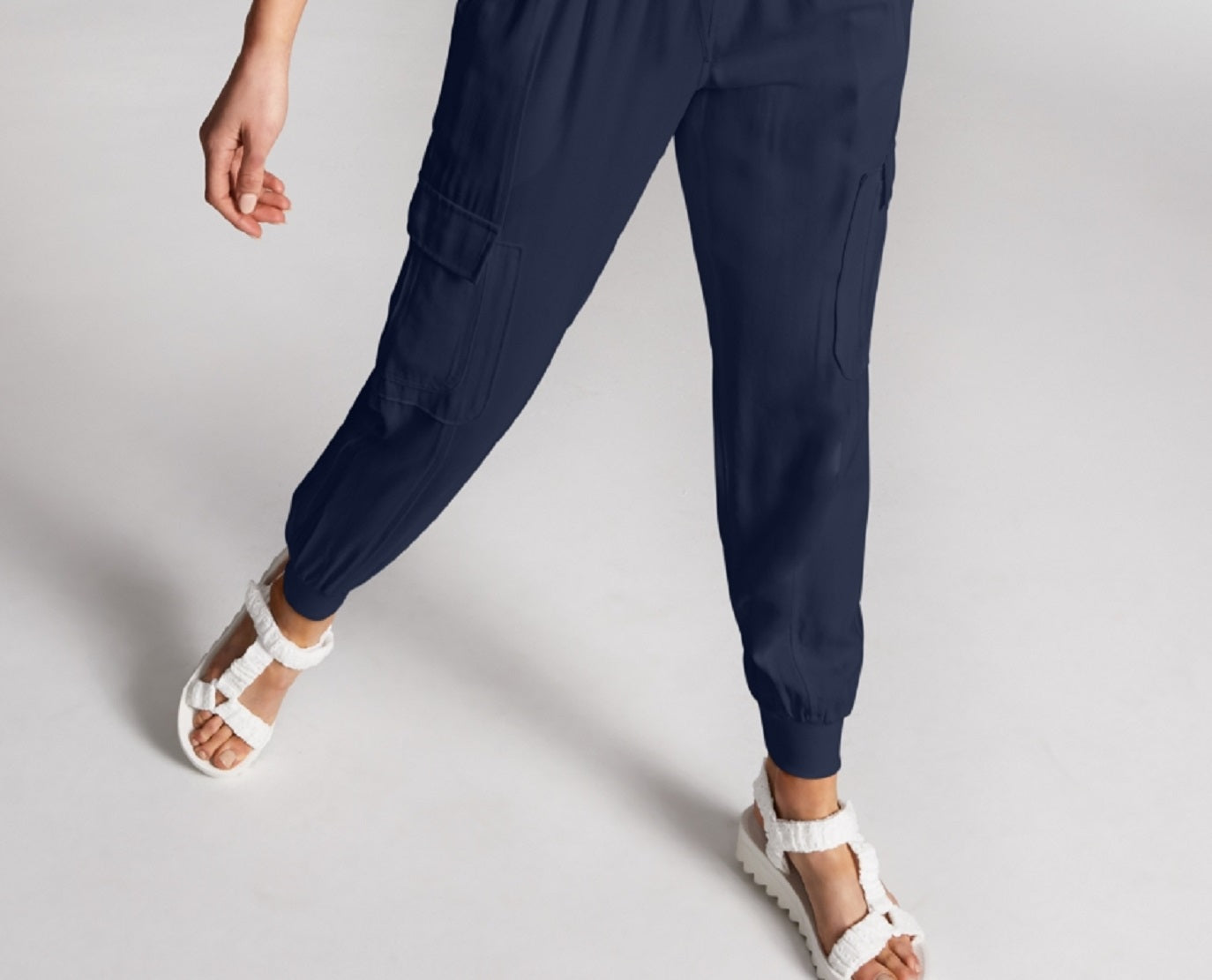 INC International Concepts Women's Utility Jogger Pants Blue Size X-Large