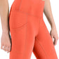 ID Ideology Women's High Rise Side Pocket Cropped Leggings Orange Size Medium