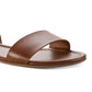 Sun + Stone Women's Miiah Flat Sandals Brown Size 6 M