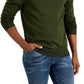 Club Room Men's Solid V Neck Merino Wool Blend Sweater Green Size XX Large