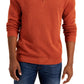 Club Room Men's Quarter Zip Textured Cotton Sweater Orange Size XXX-Large