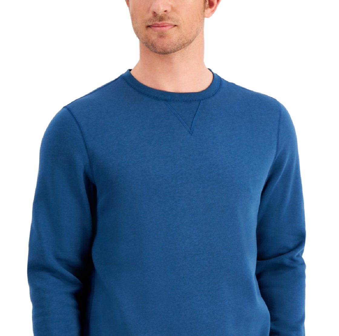 ID Ideology Men's Fleece Pullover Crewneck Sweatshirt Blue Size Small
