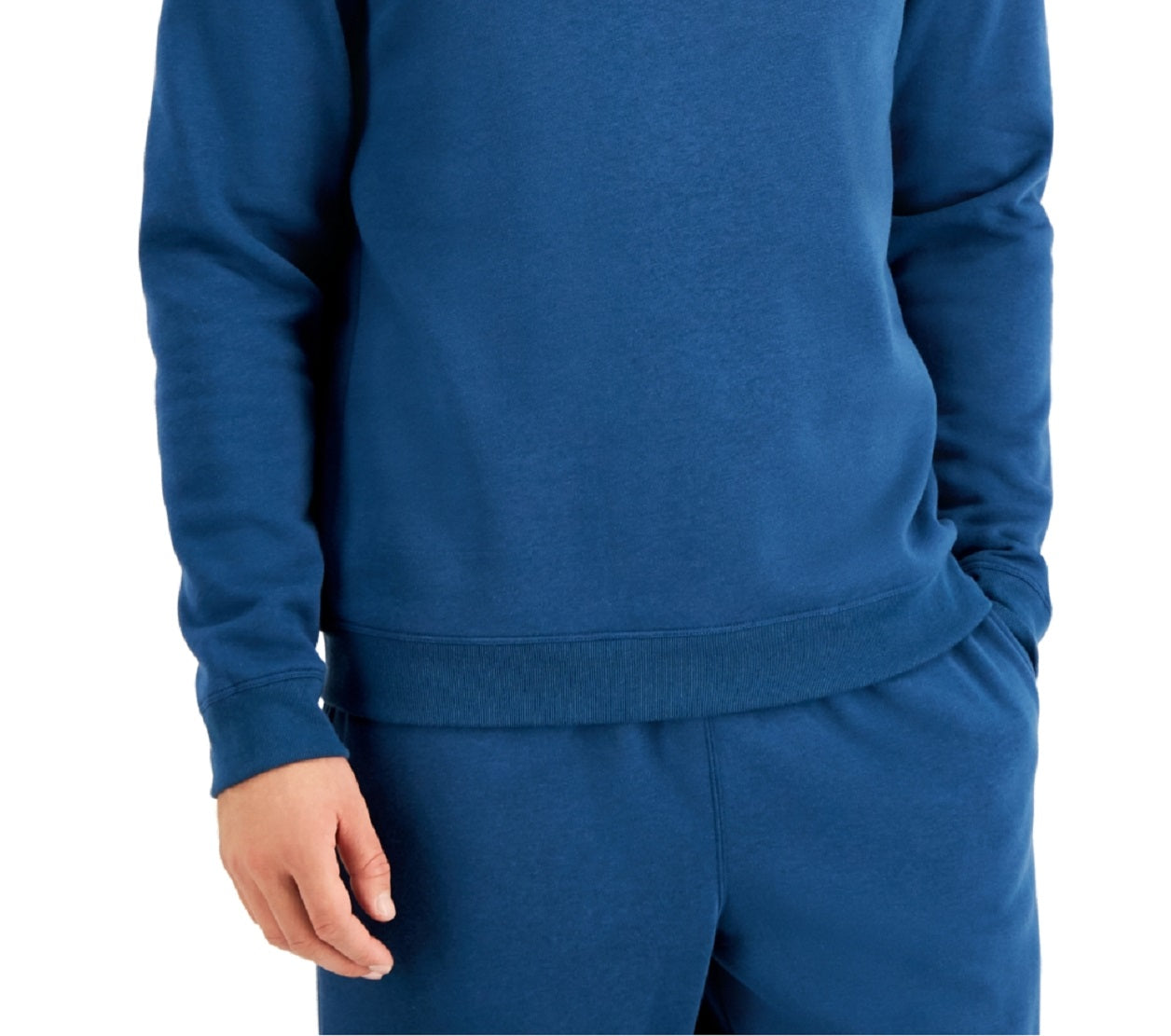 ID Ideology Men's Fleece Pullover Crewneck Sweatshirt Blue Size Small
