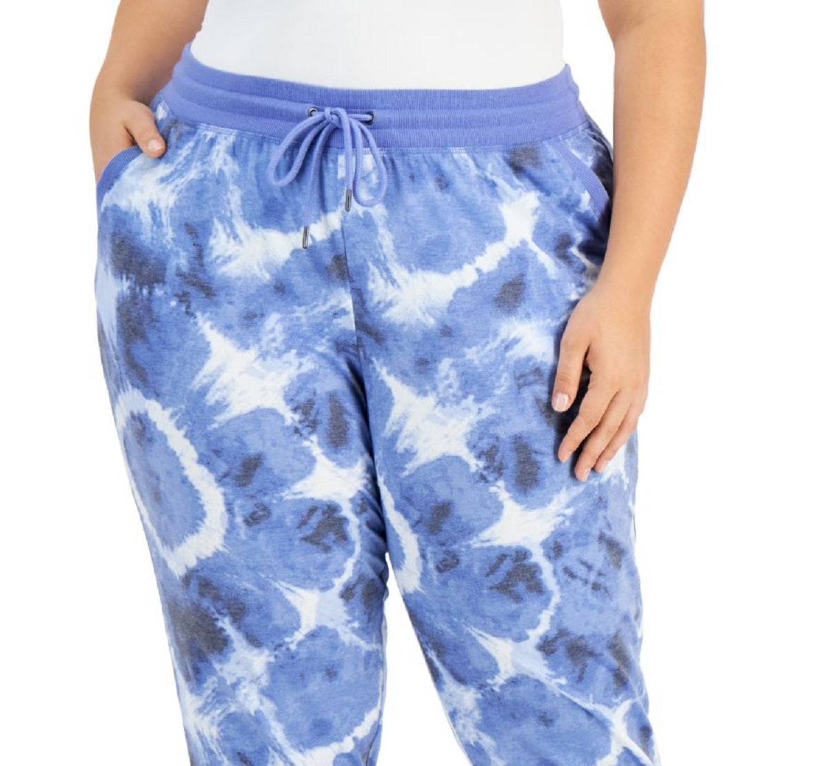 ID Ideology Women's Tie Dyed Jogger Pants Blue Size 3X