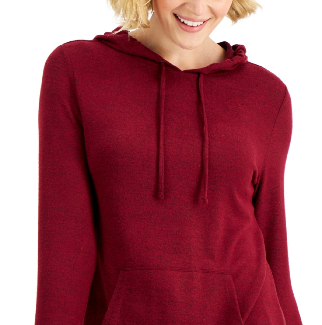 ID Ideology Women's Mushy Knit Hoodie Red Size Large