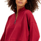 ID Ideology Women's Quarter Zip Crop Top Red Size X-Small