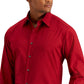 Club Room Men's Regular Fit Solid Dress Shirt Red Size Large