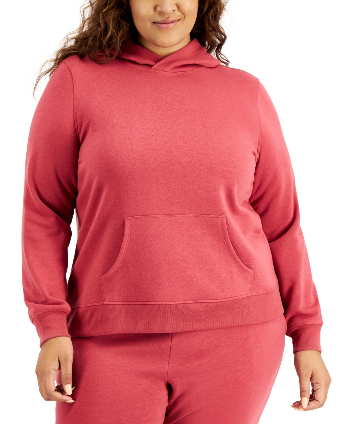 ID Ideology Women's Plus Pullover Hoodie Red Size 1X