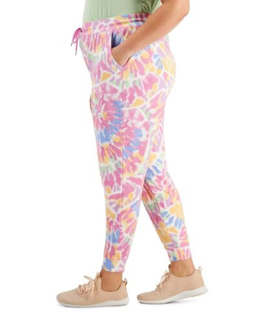 Ideology Women's Twisted Colors Leggings White Size 4X