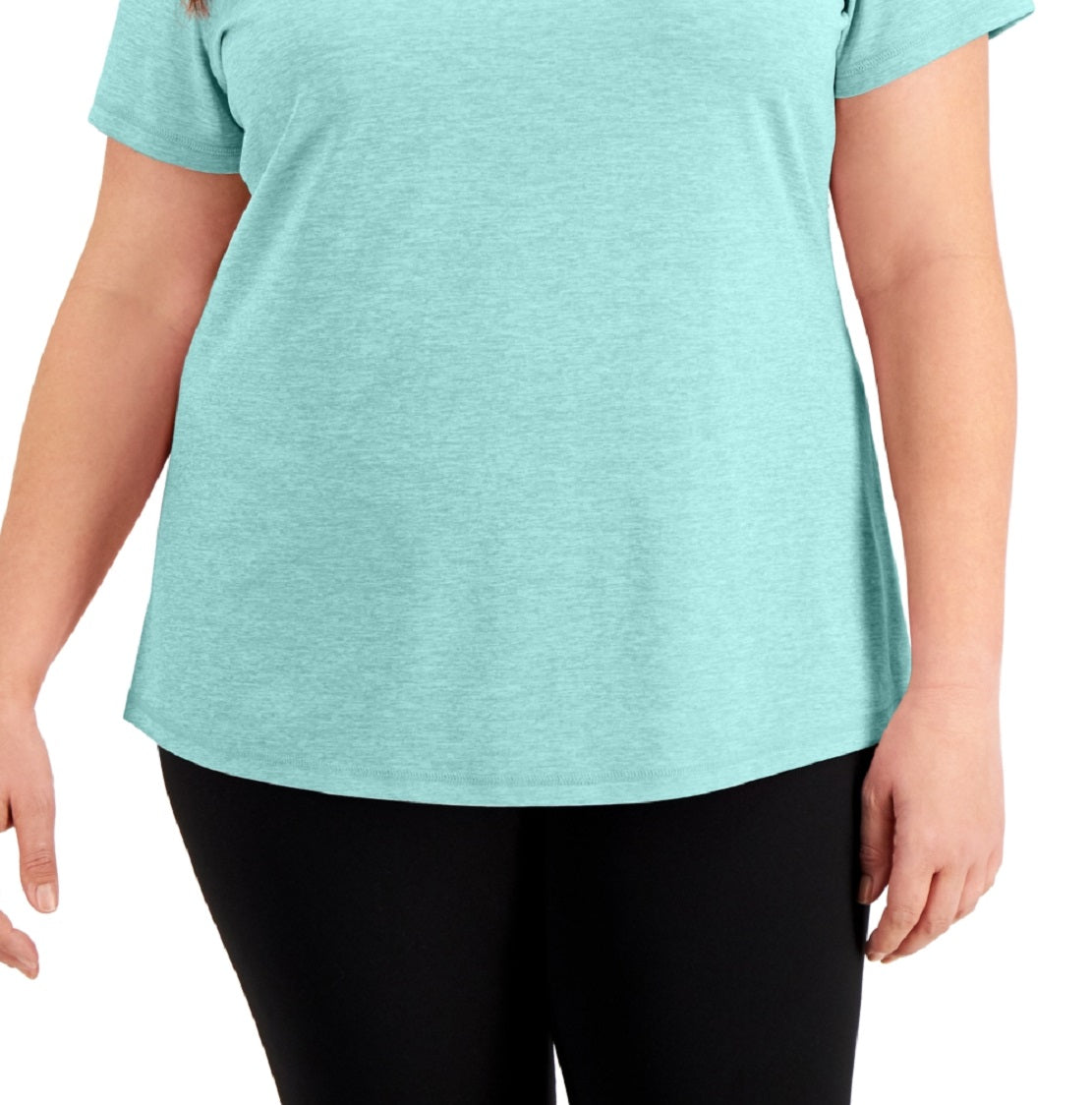 ID Ideology Women's Rapidry V Neck Performance T-Shirt Blue Size 1X