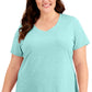 ID Ideology Women's Rapidry V Neck Performance T-Shirt Blue Size 2X