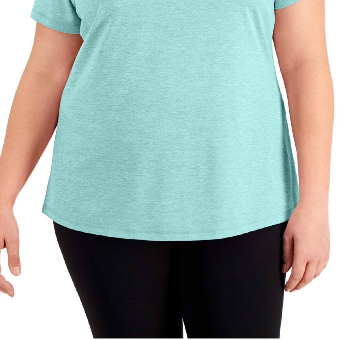ID Ideology Women's Rapidry V Neck Performance T-Shirt Blue Size 2X