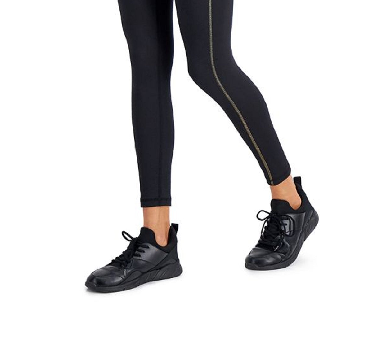 ID Ideology Women's Contrast Trim 7/8 Leggings Black Size Large